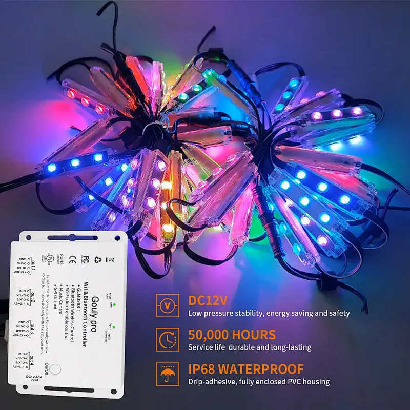 Outdoor Waterproof IP68 Smart RGB 3Leds Module Light